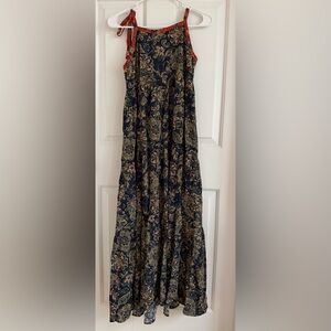 NATURAL LIFE Boho Maxi Dress - Olive and Navy Floral